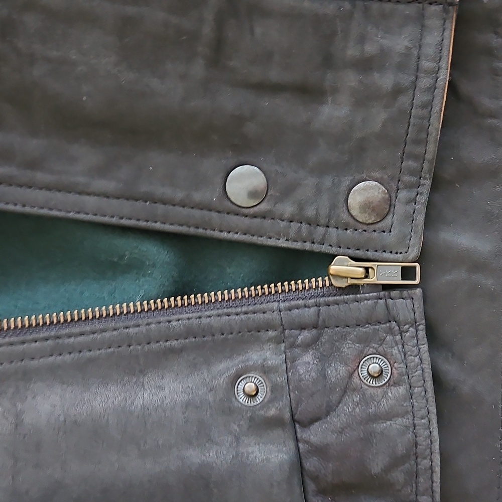 Silverado Leather Men's Vintage Bomber Jacket Medium - Picture 13 of 16
